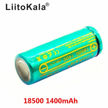 LiitoKala Lii-14A 18500 1400mAh 3.7 V 18500 Baterijos Įkrovimo Baterija (akumuliatorius Recarregavel Ličio Li-ion Batteies LED Žibintuvėlis