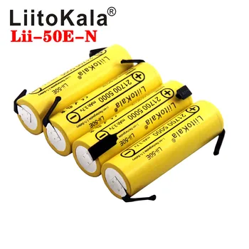 LiitoKala lii-50E 21700 5000mah Akumuliatorius, 3,7 V 5C išleidimo Didelės Galios baterijas Didelio galingumo Prietaisus,+PASIDARYK pats Nicke