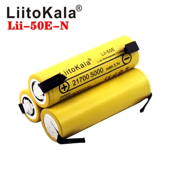 LiitoKala lii-50E 21700 5000mah Akumuliatorius, 3,7 V 5C išleidimo Didelės Galios baterijas Didelio galingumo Prietaisus,+PASIDARYK pats Nicke