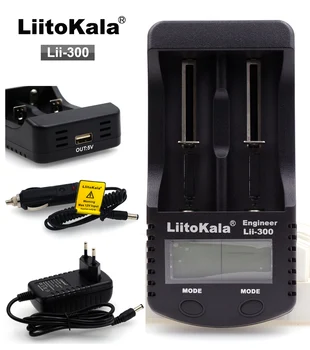 Liitokala Lii500/Lii402/Lii202/Lii100/Lii300/LiiS1 1.2 V/3,7 V 18650/26650/18350/16340/18500/AA/AAA NiMH tipo ličio baterijos Kroviklis