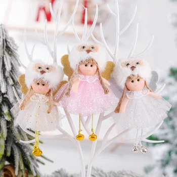 Linksmų Kalėdų Papuošalai Kalėdų Angelas Elf Baltos Kalėdų Papuošalai Medžio Žaislas Kalėdų Dekoro Swiateczne Nauji Metai 2020 Metai Natal