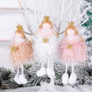 Linksmų Kalėdų Papuošalai Kalėdų Angelas Elf Baltos Kalėdų Papuošalai Medžio Žaislas Kalėdų Dekoro Swiateczne Nauji Metai 2020 Metai Natal