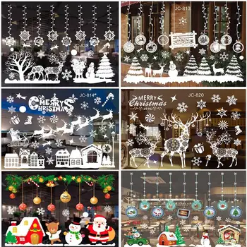 Linksmų Kalėdų Sienų Lipdukai Lango Stiklo Lipdukai Kalėdų Dekoracijas Namams 2020 Kalėdų Papuošalai Kalėdos Nauji Metai 2021