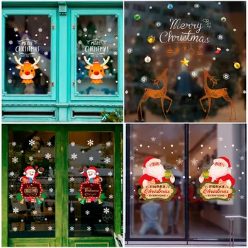 Linksmų Kalėdų Sienų Lipdukai Lango Stiklo Lipdukai Kalėdų Dekoracijas Namams 2020 Kalėdų Papuošalai Kalėdos Nauji Metai 2021