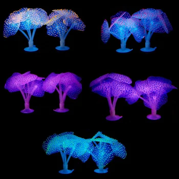 Liuminescencinės Povandeninio Kraštovaizdžio Dekoro Modeliavimas Dirbtinį Koralų Gyvis Koralų Augalų Ornamentais Žuvų Bakas Akvariumo Reikmenys