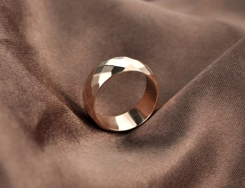 Lokaer Paprasta Titano, Nerūdijančio Plieno Žiedai Moterims 8mm Sumažinti Veido Mados Pločio Žiedas, Vestuvių, Sužadėtuvių Žiedai, Juvelyrika R17030