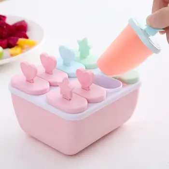 Lolly Pelėsių Dėklas Visos Virtuvė 6 Ląstelių Sušaldyti Ledo Kubelių Formos Popsicle Maker 