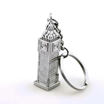 Londono Laikrodžio Modelis Mažas Pultelio Londonas, JK Suvenyras, Dovana 3D Metalo Big Ben, Raktų Žiedas Maišelį Pakabukas