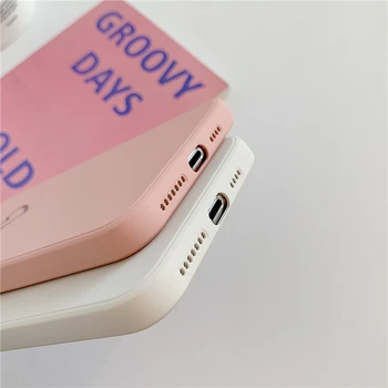 Lovebay NAUJA Meilė Širdyje Aikštėje Silikoninis Telefono dėklas Skirtas iPhone 11 Pro Max XS Max XR X 7 8 Plus SE 2020 Saldainiai Kietosios Spalvos Minkštas Atveju
