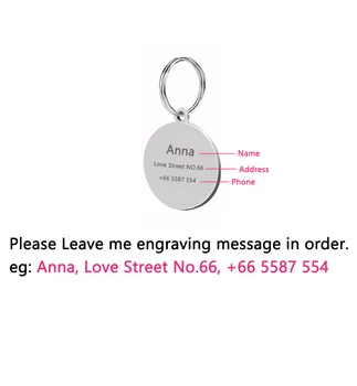 Lovely Personalized Pet Collar Free Engraved Name Tel ID Tags Customized Pet Necklace Pendant for Cats Dog Tag kitten Accessory