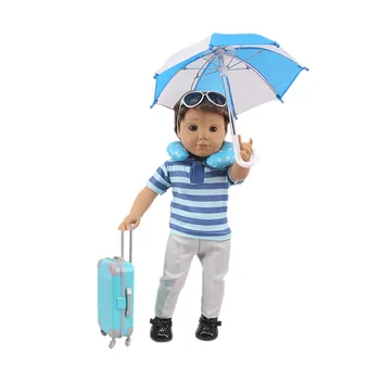 LUCKDOLL Spalvingą skėtį nuo saulės, Skėtis Tinka 18 Colių Amerikos 43cm Baby Doll Drabužių Priedai,Mergaičių Žaislai,Kartos,Gimtadienio Dovana