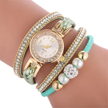 Luxuy Gražių Moterų laikrodžiai Mados Apyrankę Žiūrėti Ponios laikrodis Apvalus ciferblatas Orologio da donna unikalus Damenuhr B50