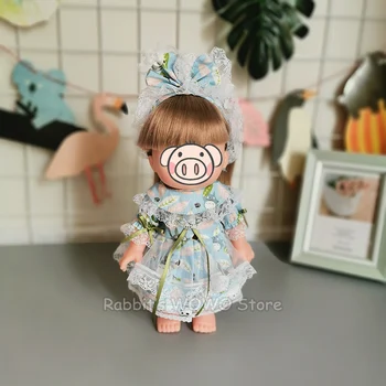 Lėlės Drabužiai Tinka 25cm Baby Doll Žaislas 1/6 BJD Doll New Born Lėlės Priedai, Gražus Vestuvių Suknelė, galvos Apdangalai Kostiumas Mergaitėms Dovanų