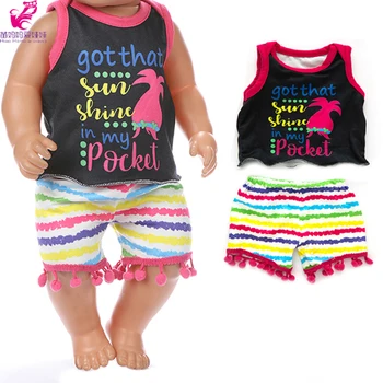 Lėlės drabužių 43cm naujas gimęs Kūdikis Lėlės Kamufliažas marškinėliai, džinsai, kelnės 17 colių lėlės berniukas apranga, marškinėliai, kelnės vaikams, žaislai, drabužiai