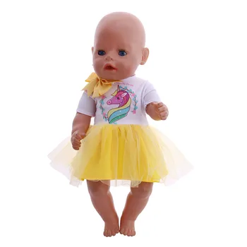 Lėlės Drabužių Geltona Serija maudymosi kostiumėlį, Tinka 18 Colių Amerikos Ir 43 Cm Reborn Baby Doll, Priedai, rusijos OG Mergina Lėlės 