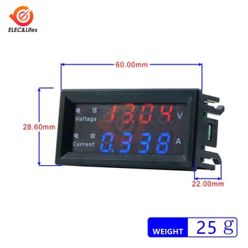 M4430 100V DC 200V 10A Elektroninių Digital Voltmeter Ammeter 0.28
