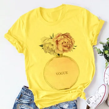 Madinga Gėlių Kvepalai Vaza, Print T-shirt Harajuku Populiarus Rausvos spalvos Marškinėliai Moterims, Hip-Hop, Punk Marškinėliai Hipster Streetwear Moteris Tshirts