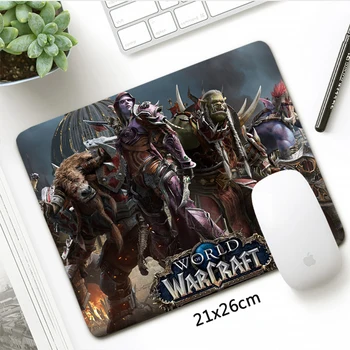 Mados 21x26cm World of Warcraft Mažos Pelės Mygtukai Žaidėjus Fiksavimo Krašto Žaidimų Kilimėlis Ordos Aljanso Otaku Dovana Nešiojamojo kompiuterio Stalas Kilimėlis