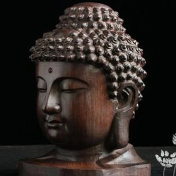Mados Budos Statula Mediniai Statulėlės Raudonmedžio Indija, Budos Galva Statula Amatų Dekoratyvinis Ornamentas