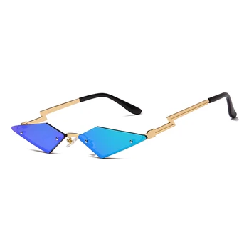 Mados Cat Eye Akiniai nuo saulės Prabangos Prekės ženklo Dizaineris Moterų Metalo Taškus Saulės akiniai Lady Tendencija Sunglass UV400 Atspalvių Akiniai