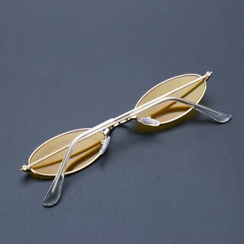 Mados Derliaus Atspalvių Saulės Akiniai, Elegantiška okulary Retro Mažas Ovalo formos Akiniai nuo saulės Vyrams, Moterims, Akiniai gafas oculos