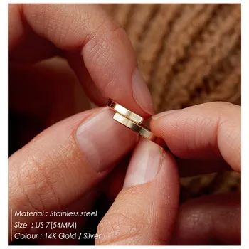 Mados Dizaino Žiedas Minimalistinio 2 MM Pločio Anti-alergijos Sklandžiai Piršto Lygiagrečiai Lazdele Piršto Žiedas Papuošalai Moterims, Merginoms Dovanų Naujus