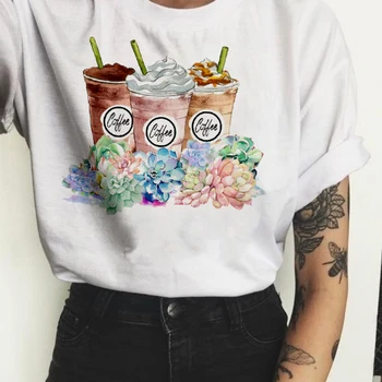 Mados Gėlės 90s Drabužių Tendencija Ponios Grafinis Tees Gėlių Spausdinti Marškinėliai Moterims Augalų Tee Grafinis T-shirt Mados Viršūnes