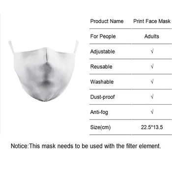 Mados Halloween Mask Dizaino Suaugusiųjų su KD2.5 Filtras Masker Veido kaukės skalbti daugkartinių facemask medžiaga Mascarilla Reutilizable