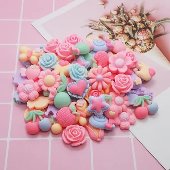Mados Korėjos Dervos Cabochon Užrašų Knygelė Candy Širdies Gėlių Mergaičių Dervos Vaikų Aksesuarai 