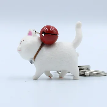 Mados Mielas Animacinių Filmų Pėsčiomis Katė Pakabukas Raktų Pakabukai Kačiukas Pet Key Chain Purtyti Galvos Varpai Automobilių Maišelį Keychains Pakabukai Papuošalai Dovana