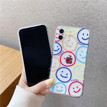 Mados Mielas Spalvingas Šypsena Telefoną Atveju Xiaomi Mi-10 Pastaba 9t 9 Lite POCO X3 Padengti Redmi Pastaba 7 8 9 Pro 9s 8t Minkštas Atvejais