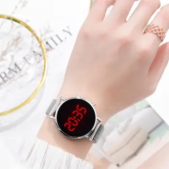 Mados Naujų Magnetinio Moterų Laikrodžiai Rose Gold Nerūdijančio Plieno Tinklelio, Dirželis Ponios Elektroniniai Laikrodžiai Minimalistinio Moterų Laikrodis