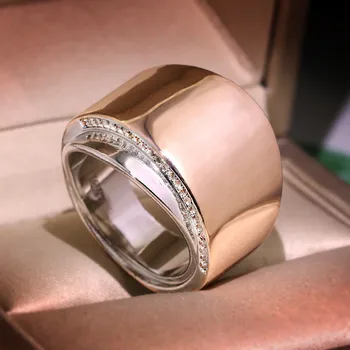 Mados Naujų Ponios Cirkonis Žiedas Paprastų Geometrinių Šiuolaikinės Juvelyrikos Moterų Grupė Dovanų Prabangių Vestuvių Žiedas