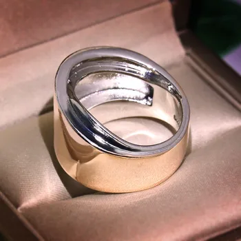 Mados Naujų Ponios Cirkonis Žiedas Paprastų Geometrinių Šiuolaikinės Juvelyrikos Moterų Grupė Dovanų Prabangių Vestuvių Žiedas