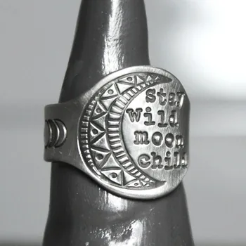 Mados Raidžių 2020 Žavesio Šiaurės Vikingų Rune Vestuvinis Žiedas ir Vestuvinis Žiedas Nustatyti Dviratininkas Žiedas Skandinavijoje