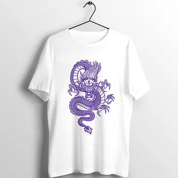 Mados Streetwear tees moterų marškinėlius Ulzzang Harajuku senovinių Kinų drakonas spausdinti marškinėlius moterims, vasaros nauji laisvi atsitiktinis Viršūnės