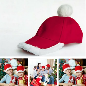 Mados Suaugę Vaikai Vientisos Spalvos Storas Ultra Vilnonių Pliušinis Minkštas Kalėdų Skrybėlę Šalies Švenčių Santa Kepurės