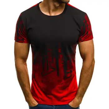 Mados vyriški t-shirt rašalo tapybos stilius, rankų darbo dažytos spausdinimo atsitiktinis atsitiktinis vyrų gatvėje, t-marškinėliai, vyriški O-kaklo marškinėliai