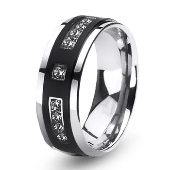 Mados Vyrų Žiedai Žavesio Nerūdijančio Plieno Cirkonio Cirkonis Žiedas Vyrams, Aksesuarai, Papuošalai Vestuves Žiedas