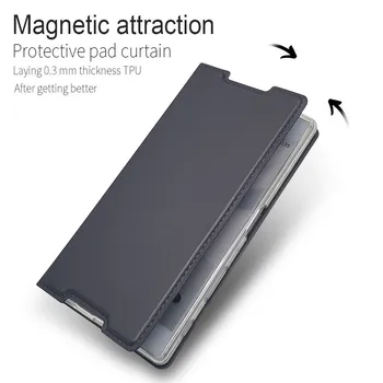 Magnetinio Apversti Piniginės Atveju Sony Xperia XP X XZ XZ1 XZ2 XZ3 XZ4 XZ5 XZS Kompaktiškas Premium Z5 mini Magnetas Smart Cover 