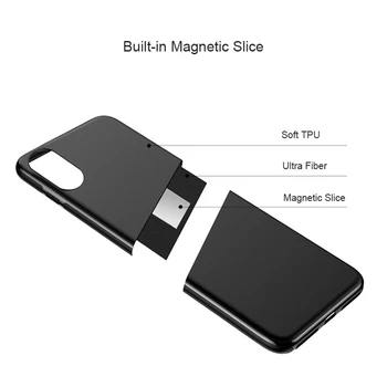 Magnetinio Automobilio Savininkas Silikono TPU Atgal Atveju iPhone, SE 2 12 11 Pro Max XR XS Max X 12 Mini su Metalinė Plokštelė, usb kabelis Nemokamai