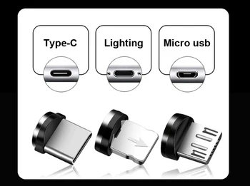 Magnetinio LED Šviesos USB Kabelis 