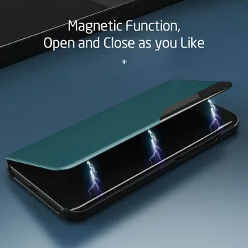 Magnetinio Smart Atveju Xiaomi Redmi 9C NFC 9A Redme Pastaba 9S 9 S A C 8T Dėl Xiomi Mi 10T Pro 10 T Lite Poco M3 Stovėti Telefono Dangtelį