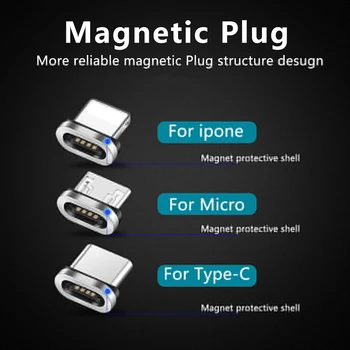 Magnetinis Įkroviklis, Micro USB Kabelis, Kištukas Apvalus Magnetinis Kabelio Greito Įkrovimo Laidas Magnetas USB Tipo C Kabelio