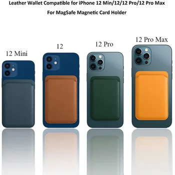 Magnetinė Kortelė, Krepšys, Piniginė Atveju iPhone 12 Pro Max Mini Mados Prabangių Odos Kortelės Turėtojas lPhone 12 Back Card Įrašą fundas