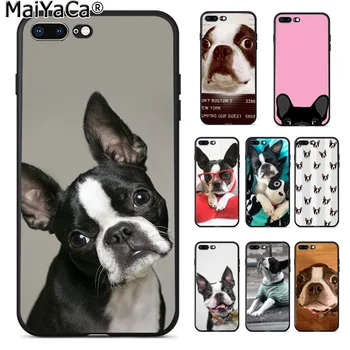 MaiYaCa Gyvūnų bostono terjeras šuo Modelis TPU Minkštas Telefono Aksesuarai, Telefono dėklas skirtas iPhone 8 7 6 6S Plus X XS MAX 5 5S SE XR