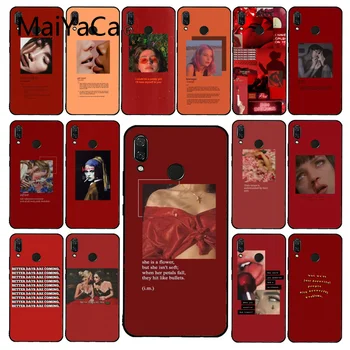 Maiyaca raudona Retro modelio meno dainų estetinės Telefoną Atveju Xiaomi Redmi4X 6A 9, 8A 9 pastaba pro 5Plus Note4 Note5 7 Note6Pro