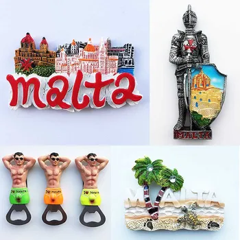 Malta Suvenyrų Turizmo Šaldytuvas Magnetai Lipdukai Vyrų Magnetinių Butelių Atidarytuvas Šarvai Samurajus Šaldytuvas Magnetai, Dekoratyviniai Amatų Dekoras