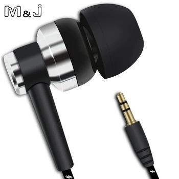 M&J J10 MP3 MP4 Laidų žemų dažnių garsiakalbis Ausinių Ausų Tinklelio Virvę Vielos Audinio Virvę Ausų Triukšmo Izoliuoti Ausinės Handfree