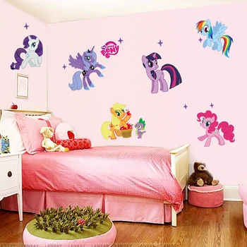 Mano Mažai Pony Sienų Lipdukai Mergaičių Miegamasis Namų Puošybai 